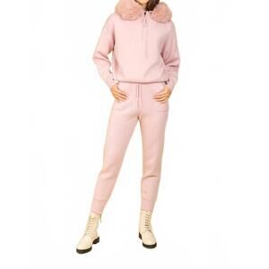 NEW JESSIE LIU women's knit jogger in blush